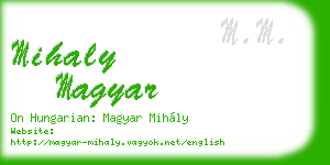 mihaly magyar business card