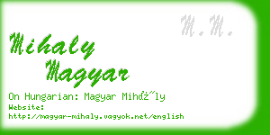 mihaly magyar business card